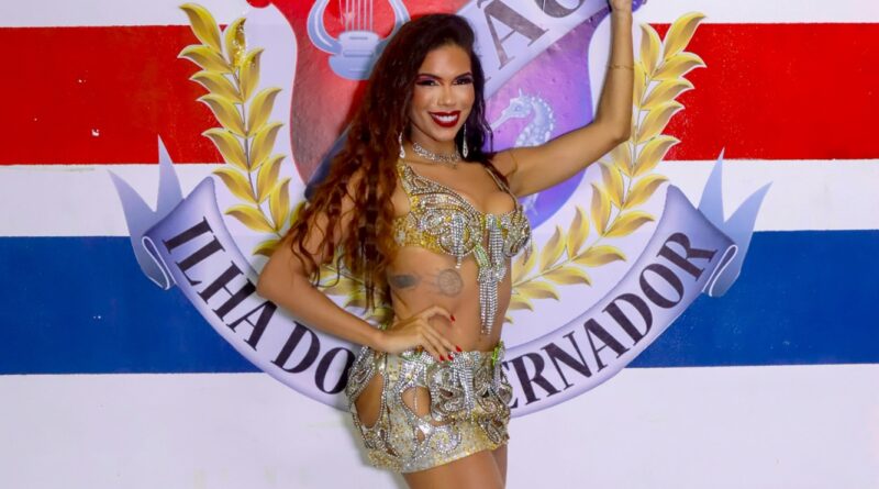 Raquel Montel reencontra a paixão pelo samba e disputa título de musa na União da Ilha